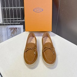 TODS Men’s Brown Suede Gommino Loafers Non-Slip Sole